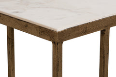 Patsy Gold/White Banswara Marble Side Table - Ornate Home
