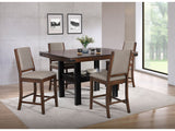 Patterson Mango Oak / Black Counter Height 5-piece Dining Room Set - Ornate Home