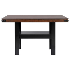 Patterson Mango Oak / Black Counter Height 5-piece Dining Room Set - Ornate Home
