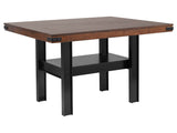 Patterson Mango Oak / Black Counter Height Dining Table - Ornate Home