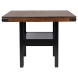 Patterson Mango Oak / Black Counter Height Dining Table - Ornate Home