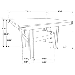 Patterson Mango Oak / Black Counter Height Dining Table - Ornate Home