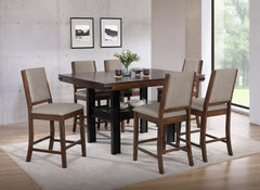 Patterson Mango Oak / Black Counter Height Dining Table - Ornate Home