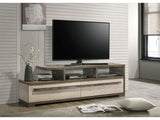 Patterson Weathered White/Natural TV Stand - Ornate Home