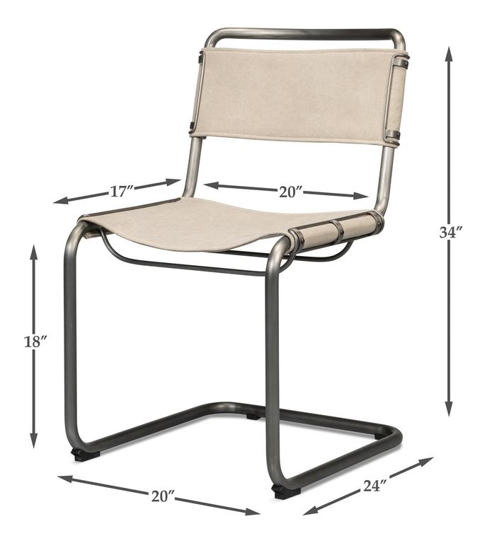 Patton Beige Canvas Field Chair (Set of 2) - Ornate Home