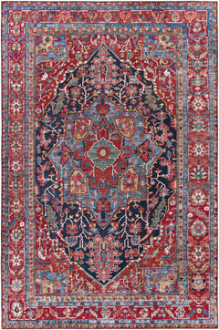 Pauline Red Medallion Performance Rug - Ornate Home