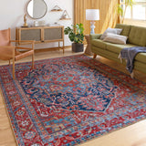 Pauline Red Medallion Performance Rug - Ornate Home