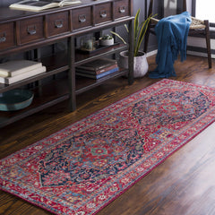 Pauline Red Medallion Performance Rug - Ornate Home