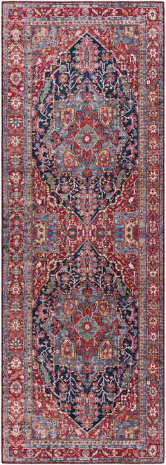 Pauline Red Medallion Performance Rug - Ornate Home