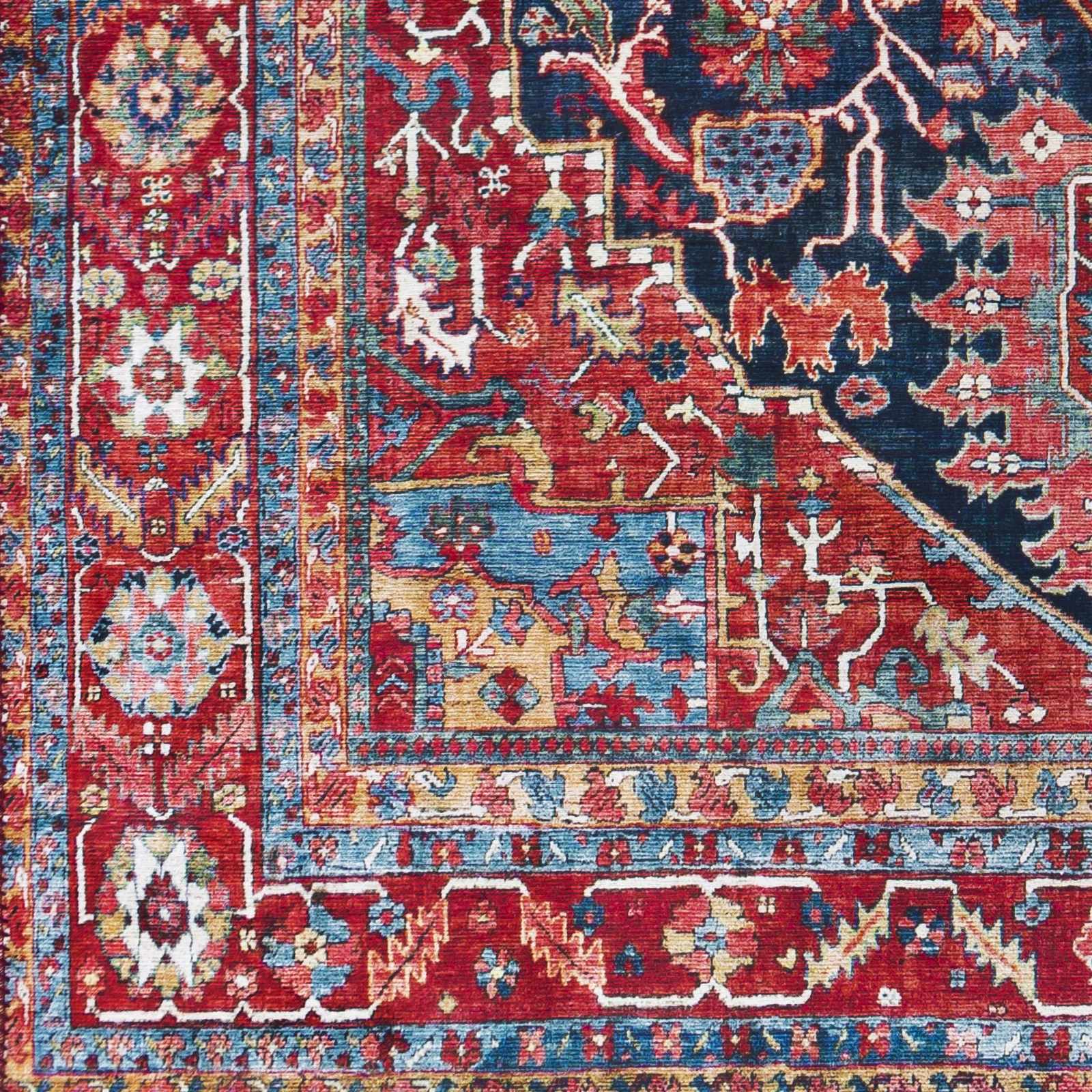 Pauline Red Medallion Performance Rug - Ornate Home