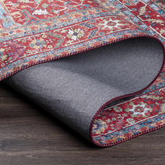 Pauline Red Medallion Performance Rug - Ornate Home