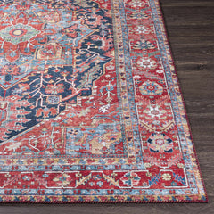 Pauline Red Medallion Performance Rug - Ornate Home