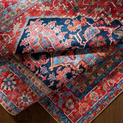 Pauline Red Medallion Performance Rug - Ornate Home