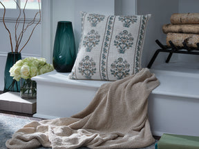 Paulmour Ivory/Green/Brown Pillow (Online Special Price) - Ornate Home
