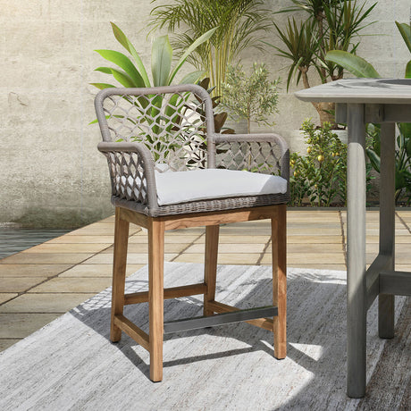 Paulo Gray Counter Stool - Ornate Home