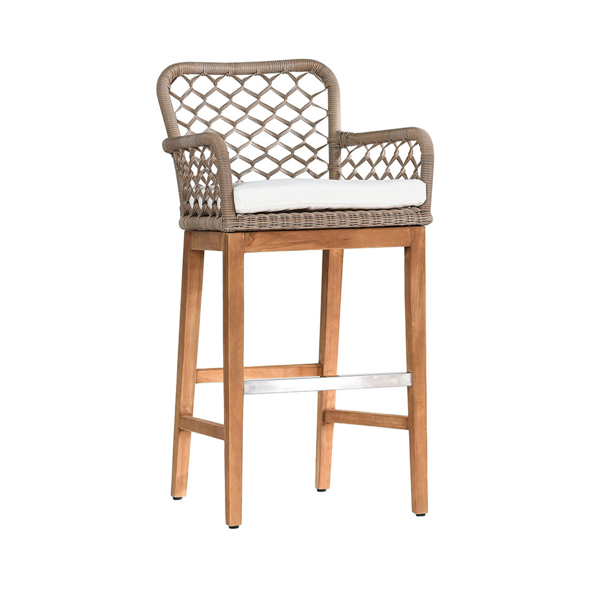 Paulo Gray Outdoor Bar Stool - Ornate Home