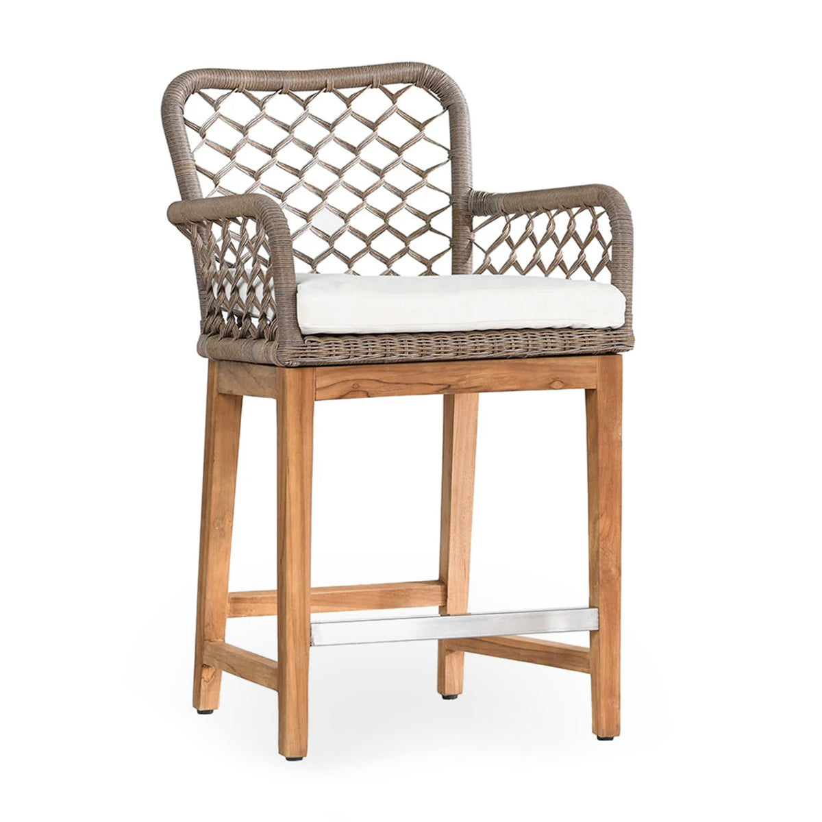Paulo Gray Outdoor Counter Stool - Ornate Home