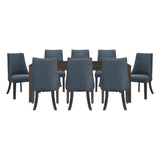 Paulson Brown & Gray 9pc Dining Set - Ornate Home