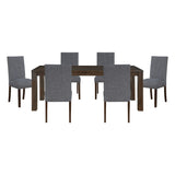Paulson Gray 7pc Dining Set - Ornate Home