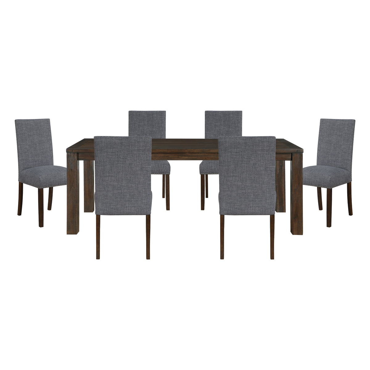Paulson Gray 7pc Dining Set - Ornate Home