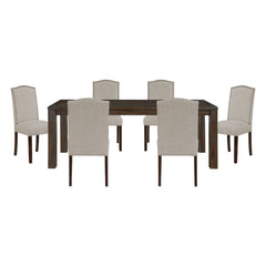 Paulson Gray 7pc Dining Set - Ornate Home