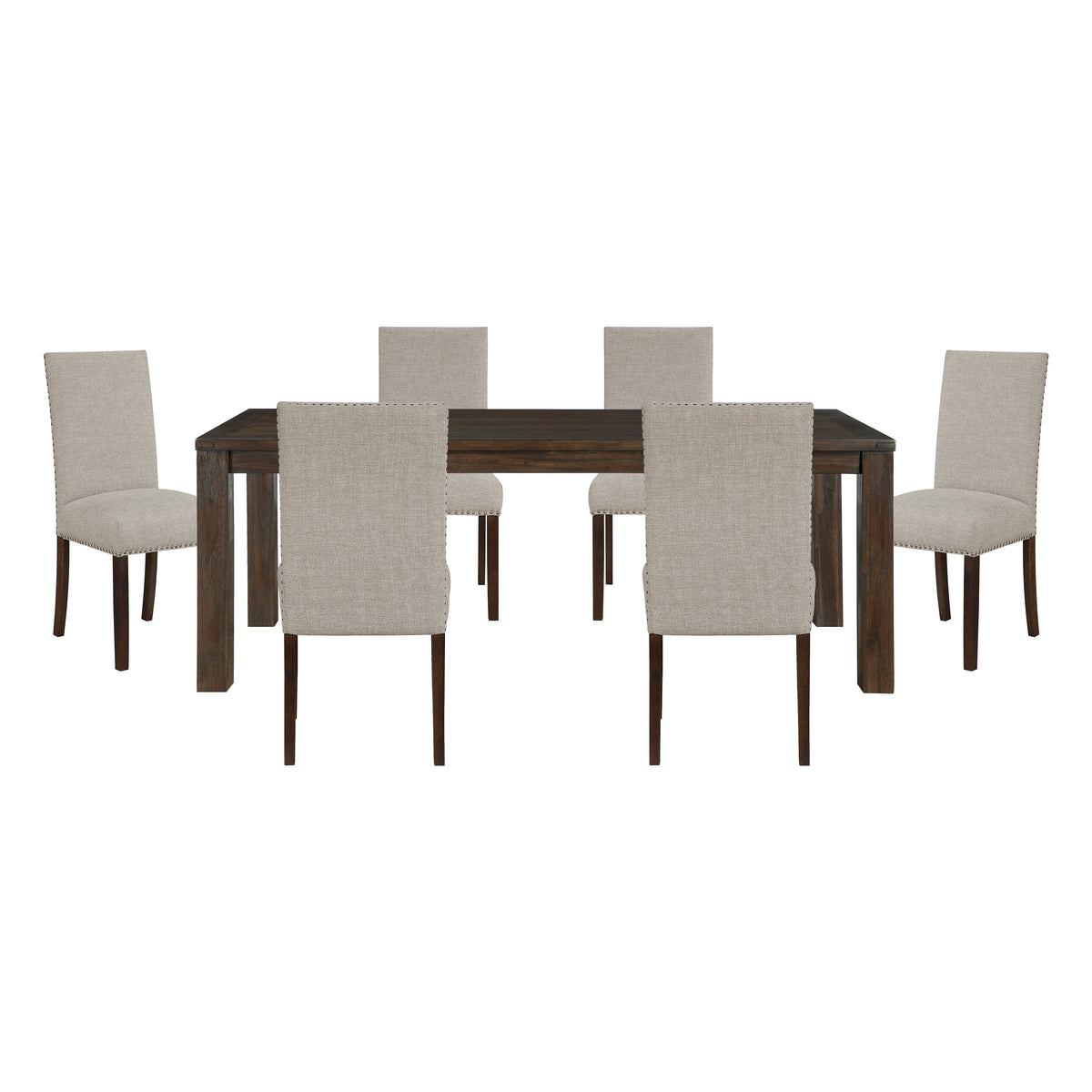 Paulson Gray 7pc Dining Set - Ornate Home