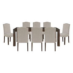 Paulson Gray 9pc Dining Set - Ornate Home
