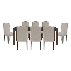 Paulson Silver 9pc Dining Set - Ornate Home