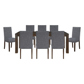 Paulson Silver 9pc Dining Set - Ornate Home