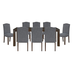 Paulson Silver 9pc Dining Set - Ornate Home