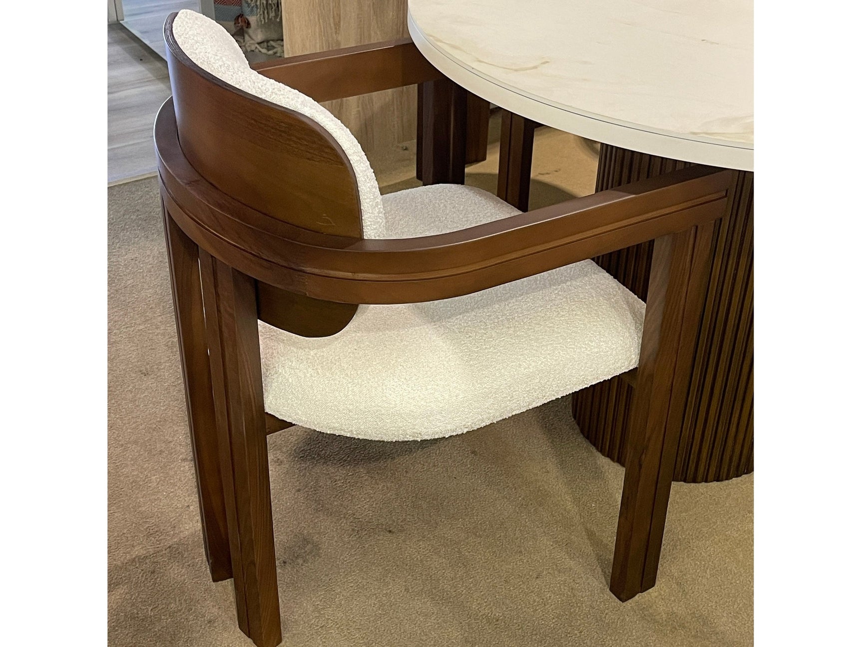 Pauma Walnut & Beige Dining Room Chair (Set of 2) - Ornate Home