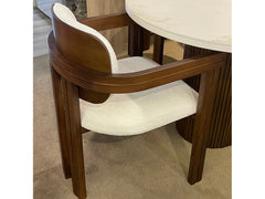 Pauma Walnut & Beige Dining Room Chair (Set of 2) - Ornate Home