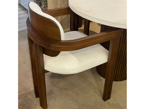 Pauma Walnut & Beige Dining Room Chair (Set of 2) - Ornate Home
