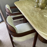 Pauma Walnut & Beige Dining Room Chair (Set of 2) - Ornate Home