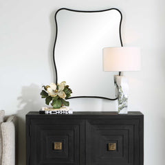 Pavia Black Vanity Mirror - Ornate Home