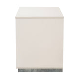 Pavira Stone 1-Drawer Nightstand with LED Lights - Ornate Home