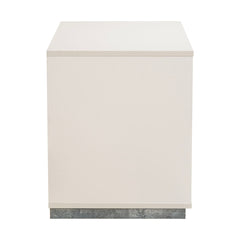 Pavira Stone 1-Drawer Nightstand with LED Lights - Ornate Home