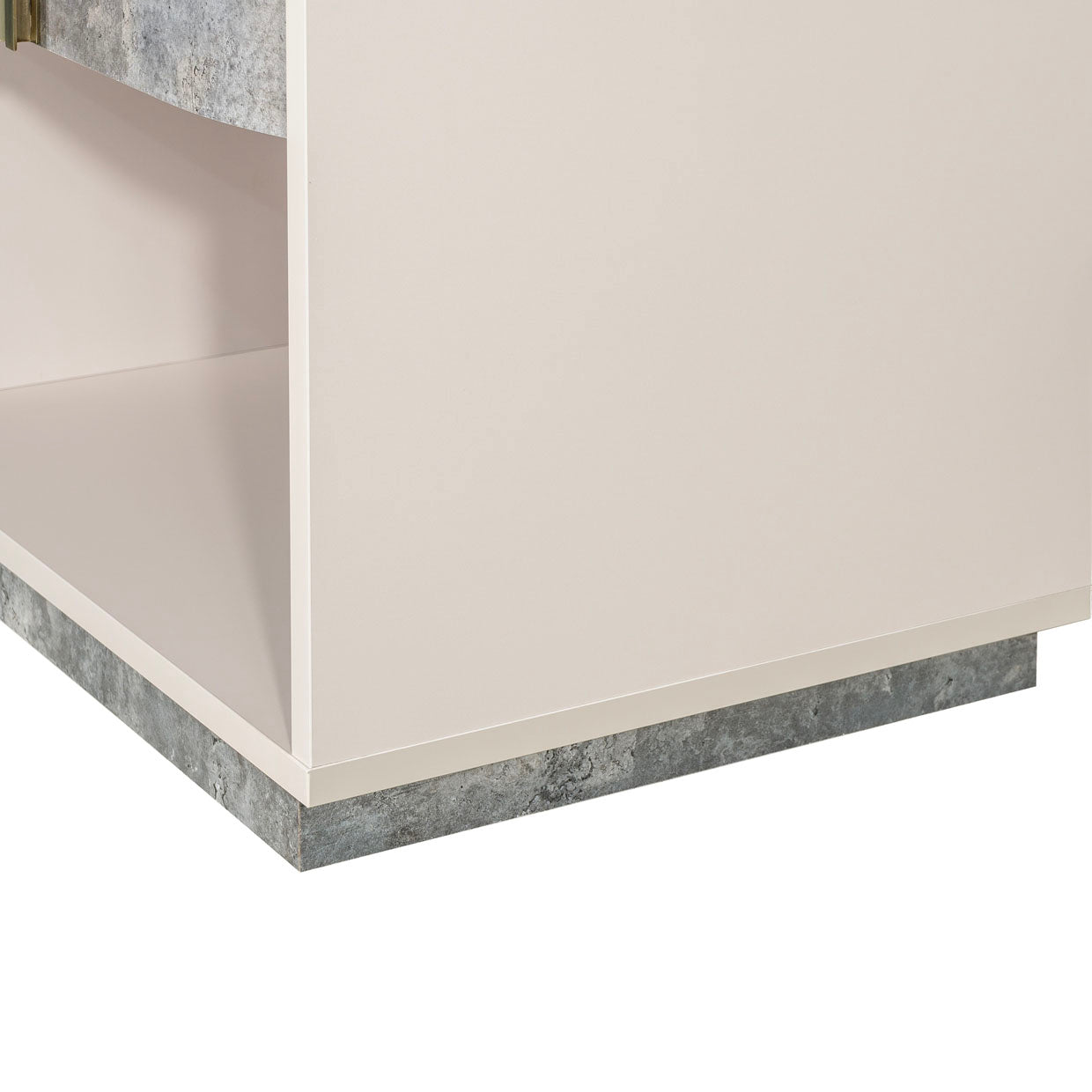 Pavira Stone 1-Drawer Nightstand with LED Lights - Ornate Home