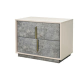 Pavira Stone 2-Drawer Nightstand - Ornate Home