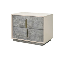 Pavira Stone 2-Drawer Nightstand - Ornate Home