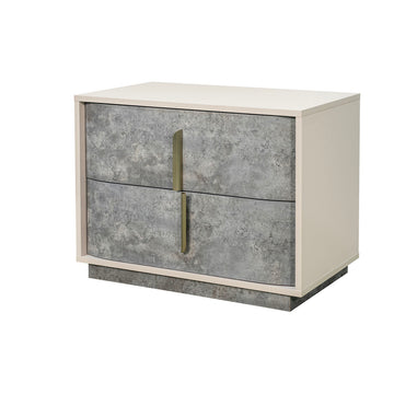 Pavira Stone 2-Drawer Nightstand - Ornate Home