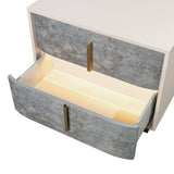 Pavira Stone 2-Drawer Nightstand - Ornate Home