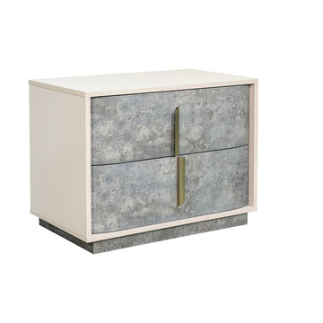 Pavira Stone 2-Drawer Nightstand - Ornate Home