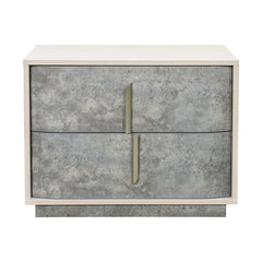 Pavira Stone 2-Drawer Nightstand - Ornate Home