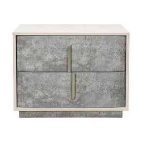 Pavira Stone 2-Drawer Nightstand - Ornate Home