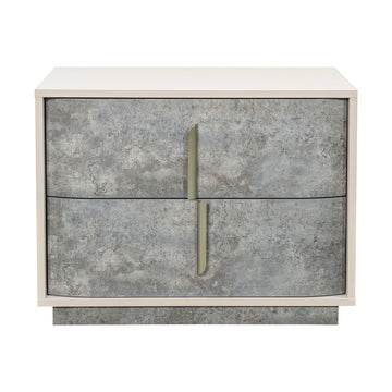 Pavira Stone 2-Drawer Nightstand - Ornate Home