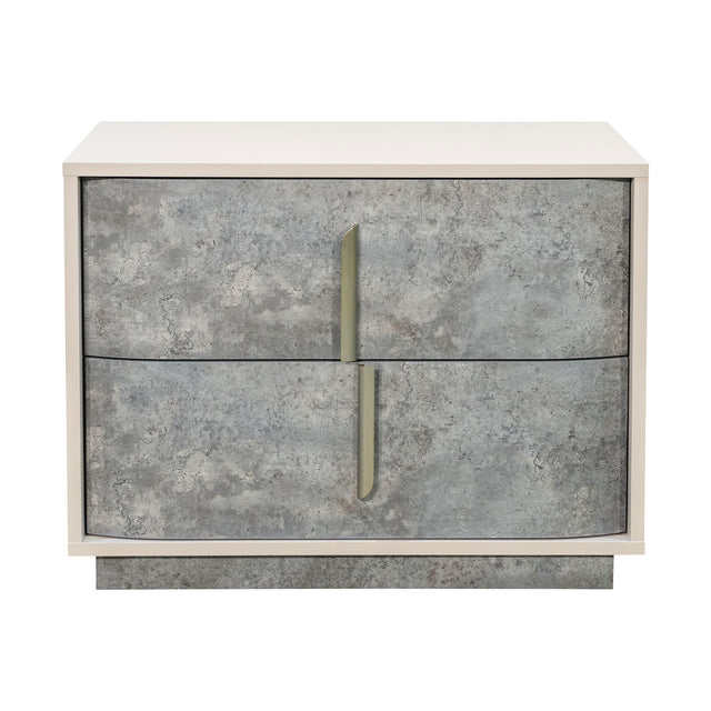 Pavira Stone 2-Drawer Nightstand - Ornate Home