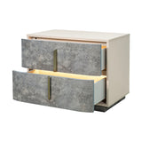 Pavira Stone 2-Drawer Nightstand - Ornate Home
