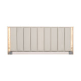 Pavira Stone/Taupe Bed with LED Lights - Ornate Home