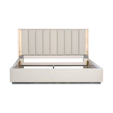 Pavira Stone/Taupe Bed with LED Lights - Ornate Home